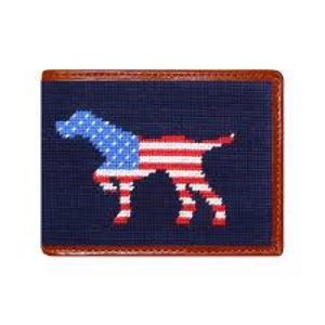 New Smathers & Branson Bifold Wallet American Flag Dog